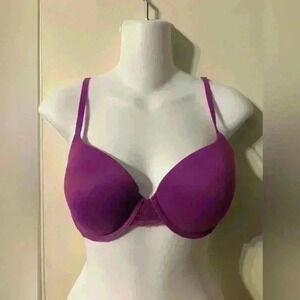 Calvin Klein 32D T-Shirt Underwire Bra 32 D Purple